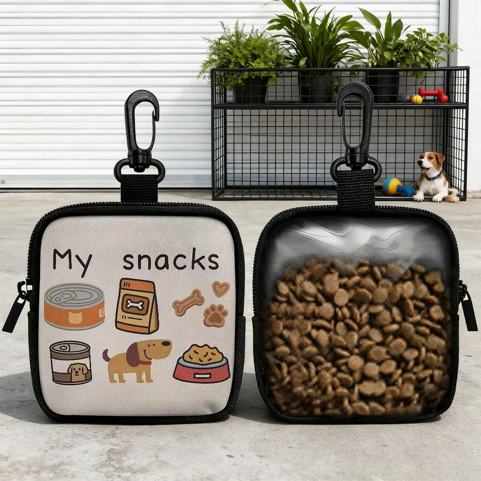 Food Snacks For Hiking - 犬のおやつポーチ ポータブルフードストレージディスペンサー ペット子犬トレーニングポーチ アウトドアキャンプハイキング給餌スナック子犬用