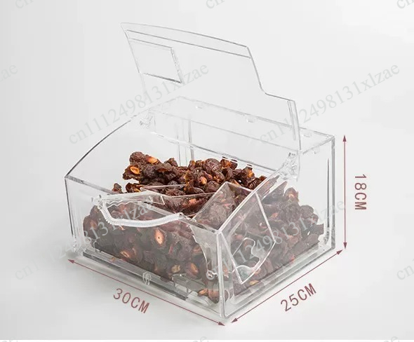 Dry Food Snacks - スーパーマーケットのバラ積み食品用完全透明プラスチックディスプレイボックス - カスタムアクリル製スナックドライ棚用コンテナ