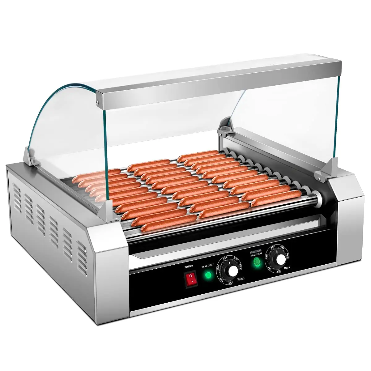 Snacks Food Warmer - 軽食店用品 電気ホットドッグ5/7/9/11/14ローラーグリル バンズウォーマー ホットドッグマシンウォーマー