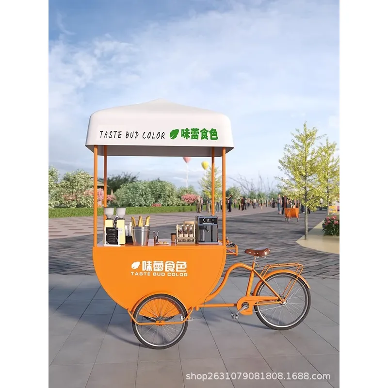 Food Snacks In Usa - 屋外モバイルフードカート、コーヒー、ミルクティー、レモネード、もち米団子、ソーセージなどの販売に最適な屋台、バザール、ベンダートロリー
