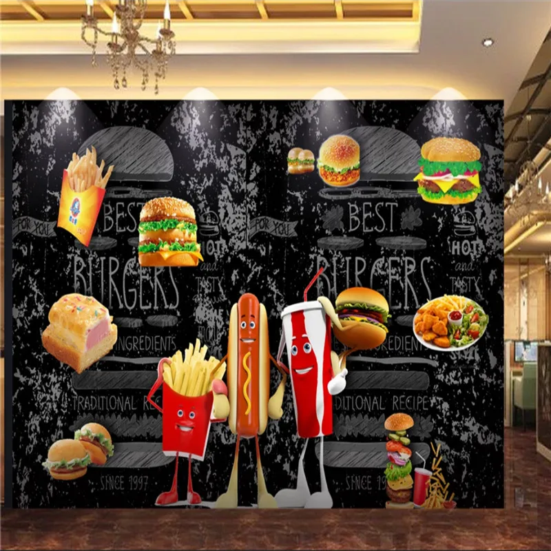 カスタムハンバーガーホットドッグパンフライドポテト壁紙ファー - Food Snacks Background のレビューと価格