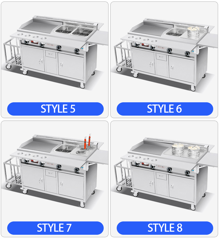 コンバーチブルハンドトラック、ガス式モバイルスナックカート、 - Snacks Food Warmer のレビューと価格