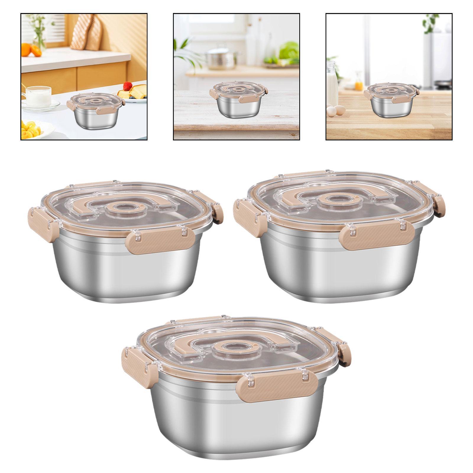 ステンレス製の食品容器 再利用可能な食器 お手入れ簡単 蓋付 - Food Snacks For Hiking のレビューと価格