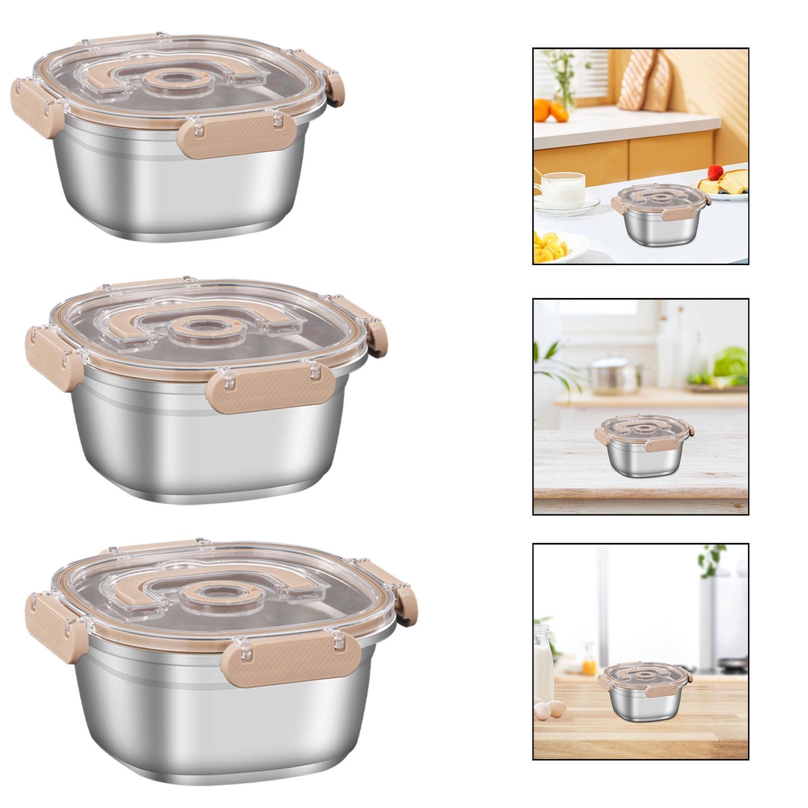 ステンレス製の食品容器 再利用可能な食器 お手入れ簡単 蓋付 - Food Snacks For Hiking のレビューと価格