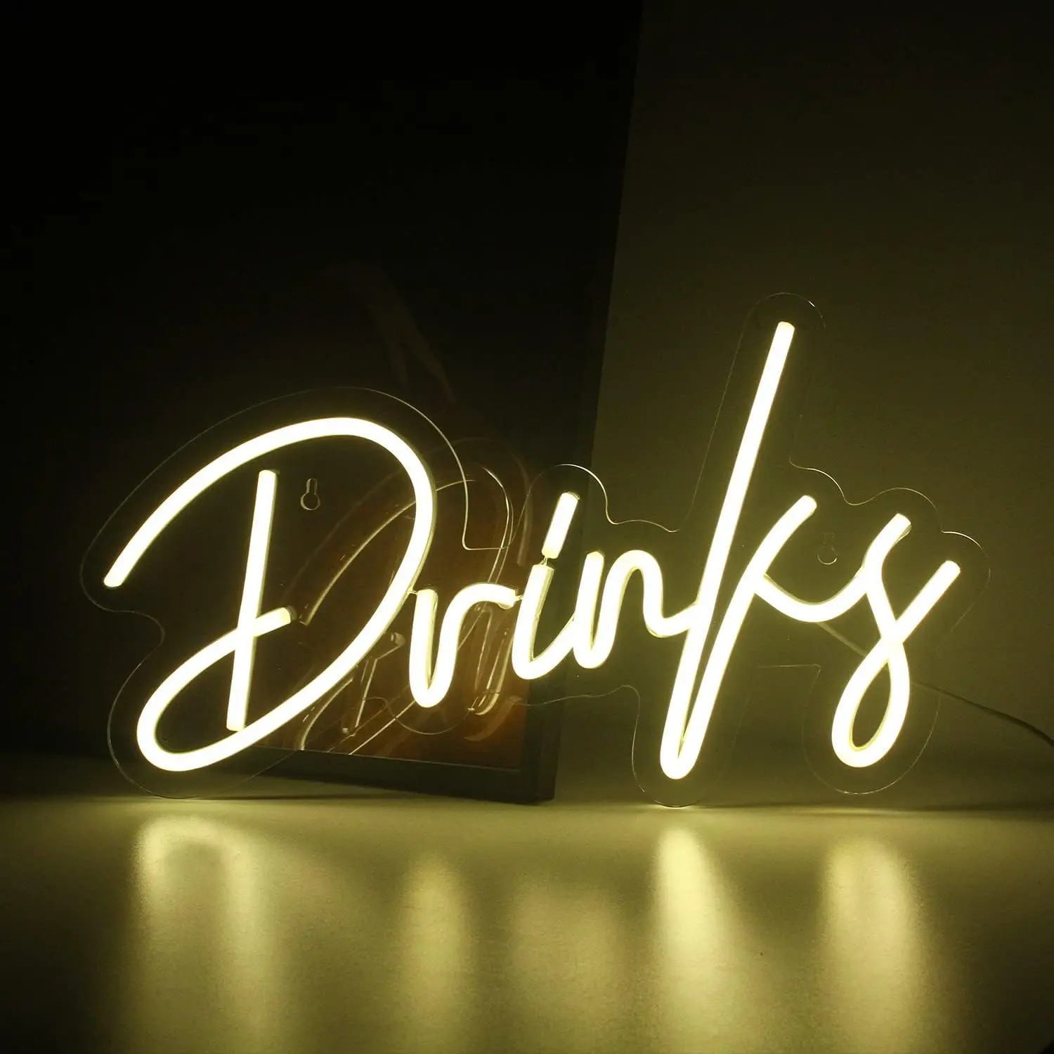 ドリンク&スナックバー LED ネオンライトサイン USB  - Food Snacks Background のレビューと価格