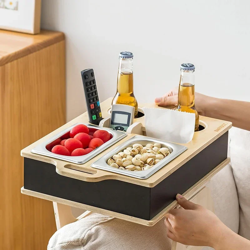 長方形竹トレイデスクトップリモコンホルダースナックバーガート - Food Snacks Drinks のレビューと価格