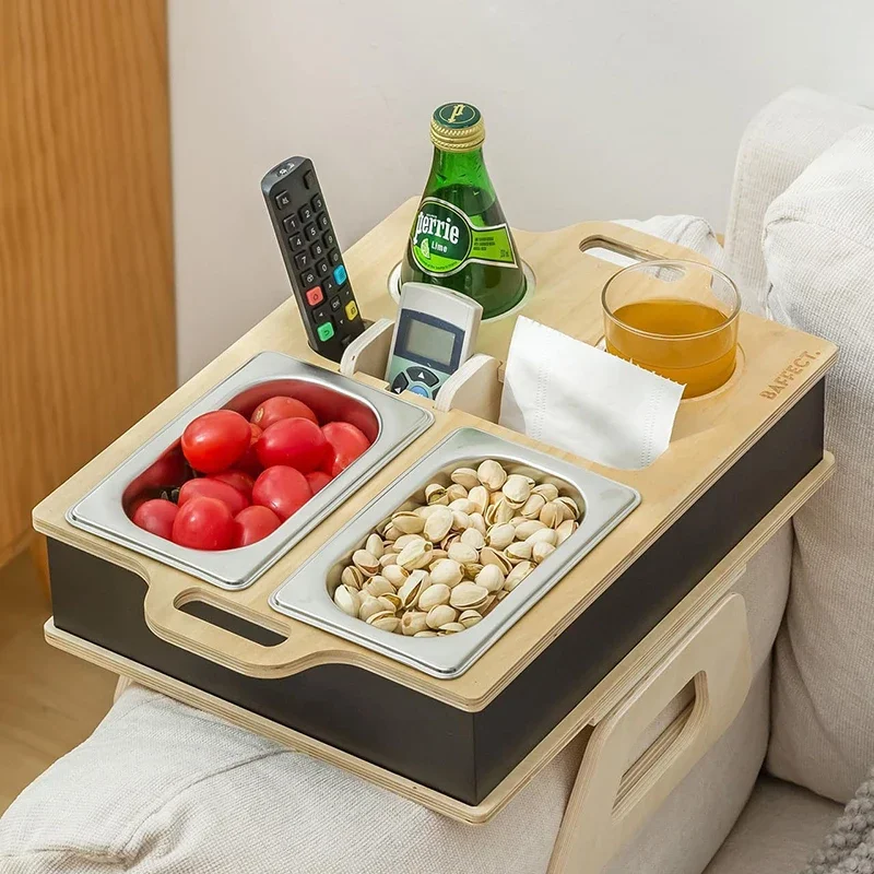 長方形竹トレイデスクトップリモコンホルダースナックバーガート - Food Snacks Drinks のレビューと価格