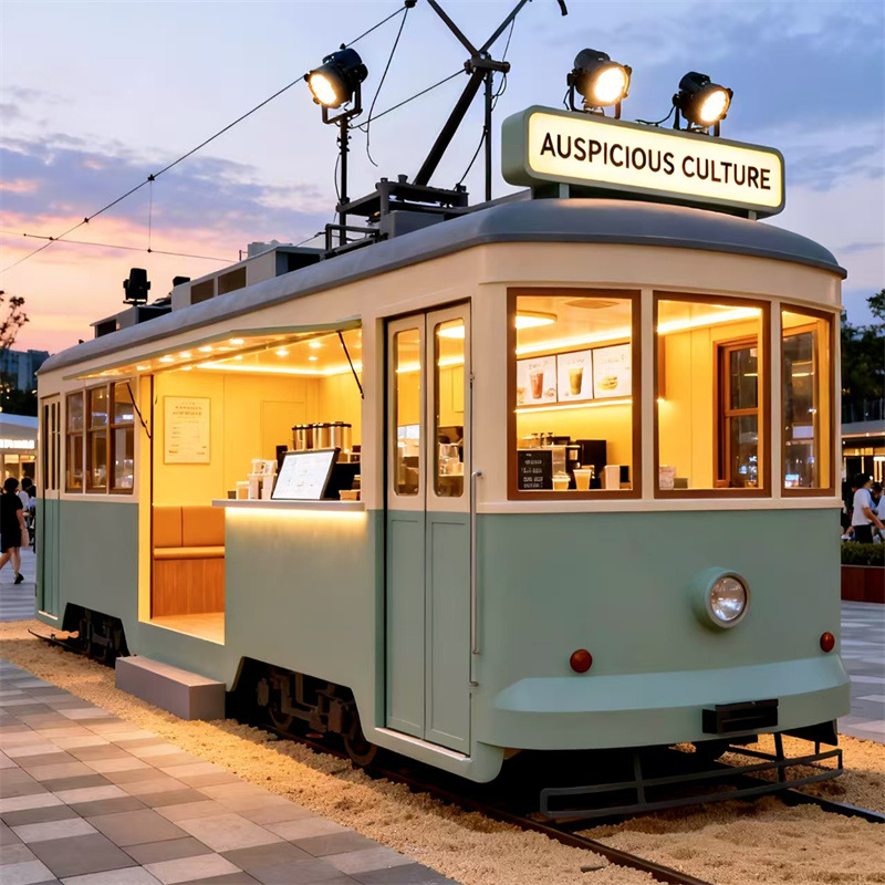 【新デザイン】ヨーロッパ風ヴィンテージ路面電車フードカート、 - Snacks Food Stall のレビューと価格