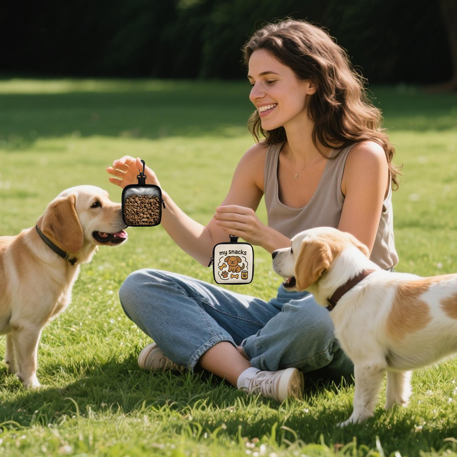 屋外用犬用おやつポーチ 携帯用フード収納ディスペンサー ペッ - Food Snacks For Hiking のレビューと価格