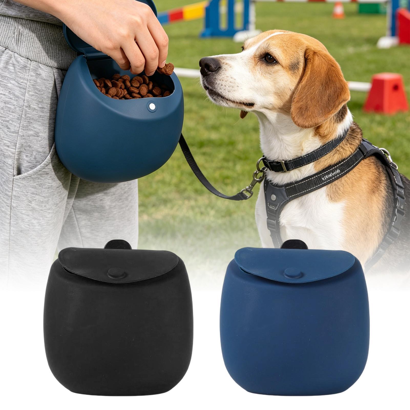 犬用トレーニングおやつポーチ シリコン製フードホルダーバッグ - Food Snacks For Hiking のレビューと価格