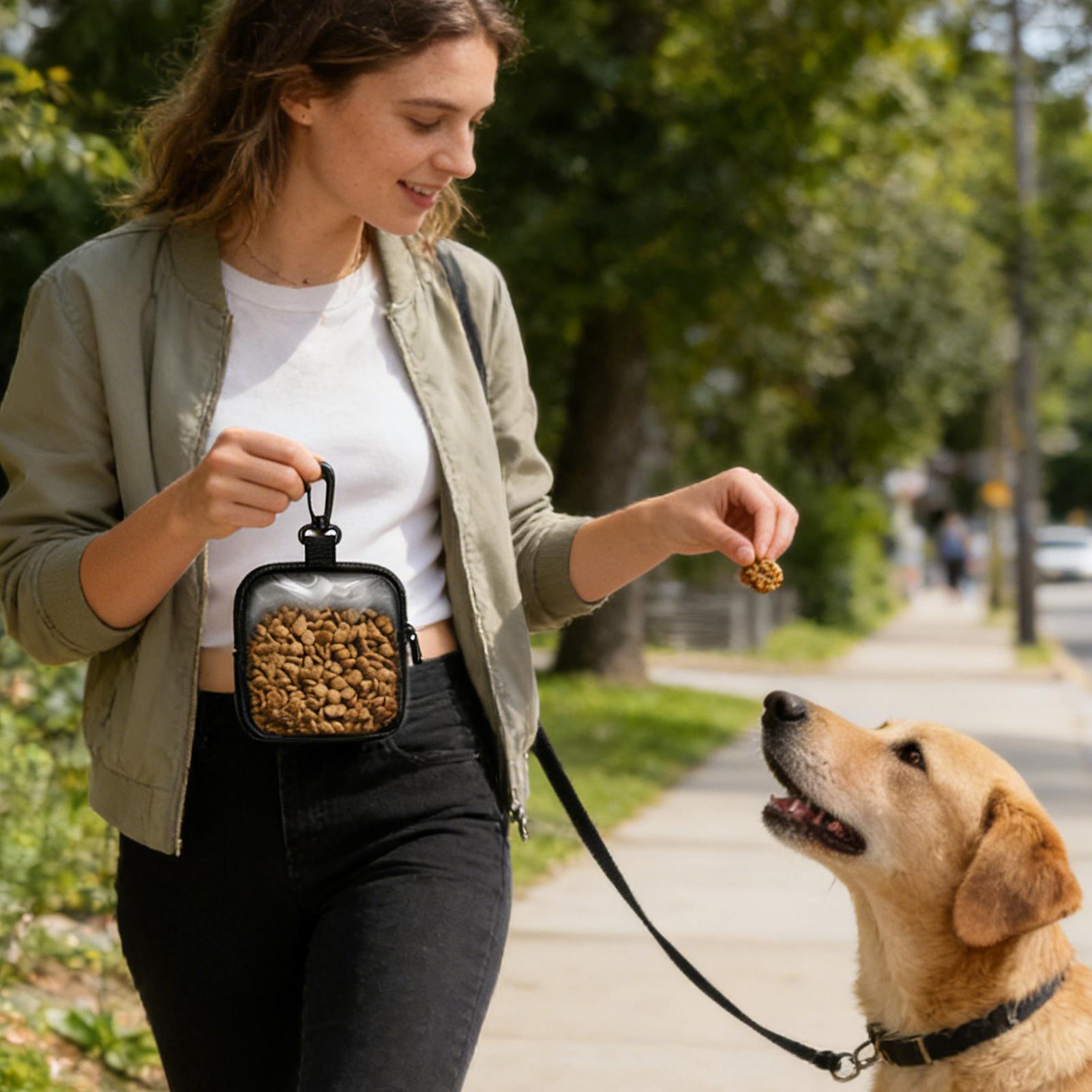 ポータブルドッグトリートバッグ子犬トレーニングスナックポーチ - Food Snacks For Hiking のレビューと価格